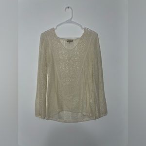 Size S Crochet Long Sleeve Top